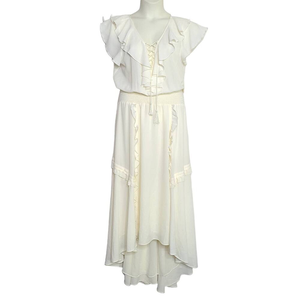 Chelsea and Violet Dress Size Large Cream Ivory Boho Cottagecore Flowy Maxi